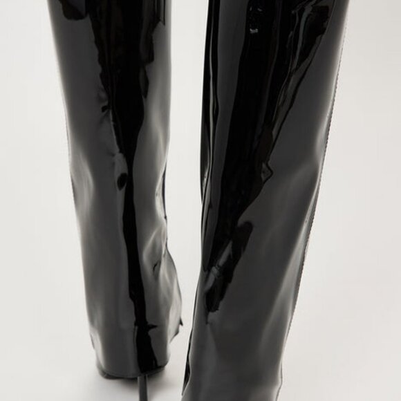 " ALL THE WAY CUFFED UP " - Knee High Boots - Black ( BRAND NEW  !!! ) - Picture 2 of 6